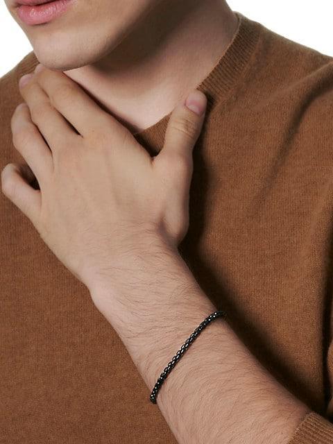 商品John Hardy|Chain Classic Blackened Sterling Silver Box Chain Bracelet,价格¥2270,第4张图片详细描述