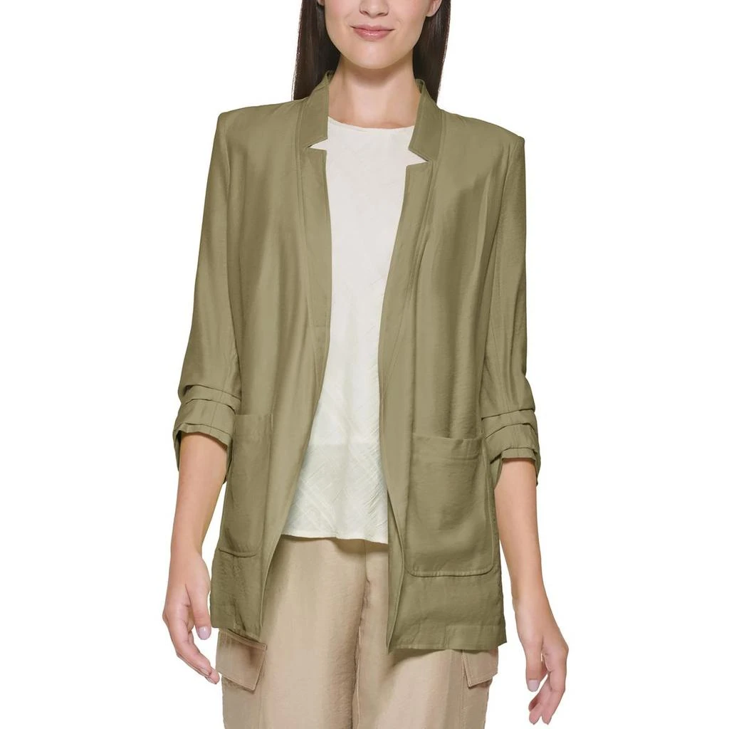 商品DKNY|Womens Ruched Suit Separate Open-Front Blazer,价格¥192,第3张图片详细描述