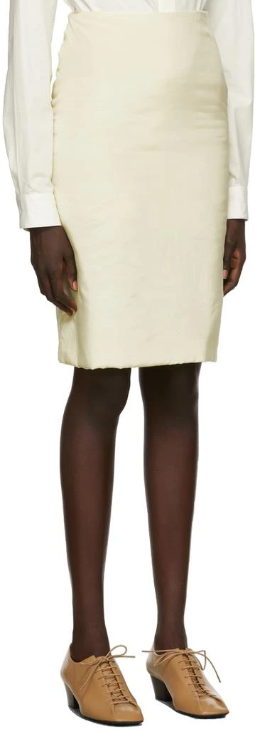 商品Lemaire|Off-White Silk Wadded Skirt,价格¥1703,第2张图片详细描述