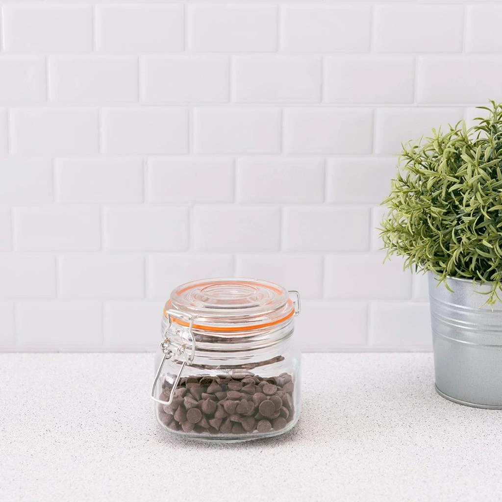商品Home Basics|Home Basics 14 oz. Glass Pickling Jar with Wire Bail Lid and Rubber Seal Gasket,价格¥107,第3张图片详细描述