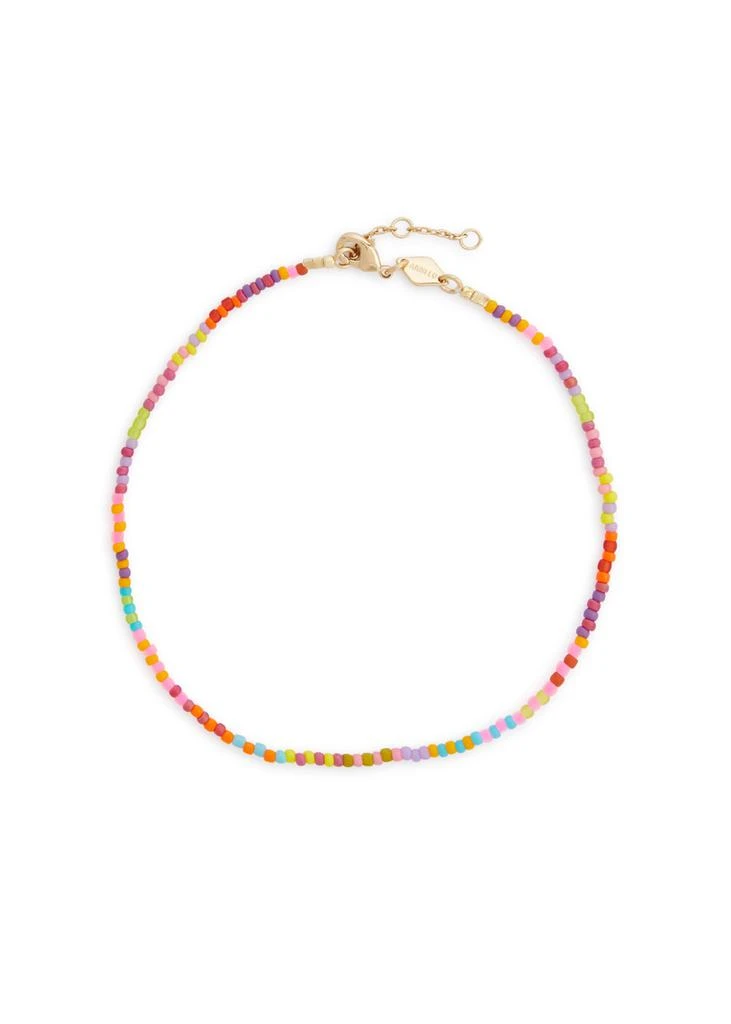 商品Anni Lu|Secret Beach 18kt gold-plated beaded anklet,价格¥626,第1张图片