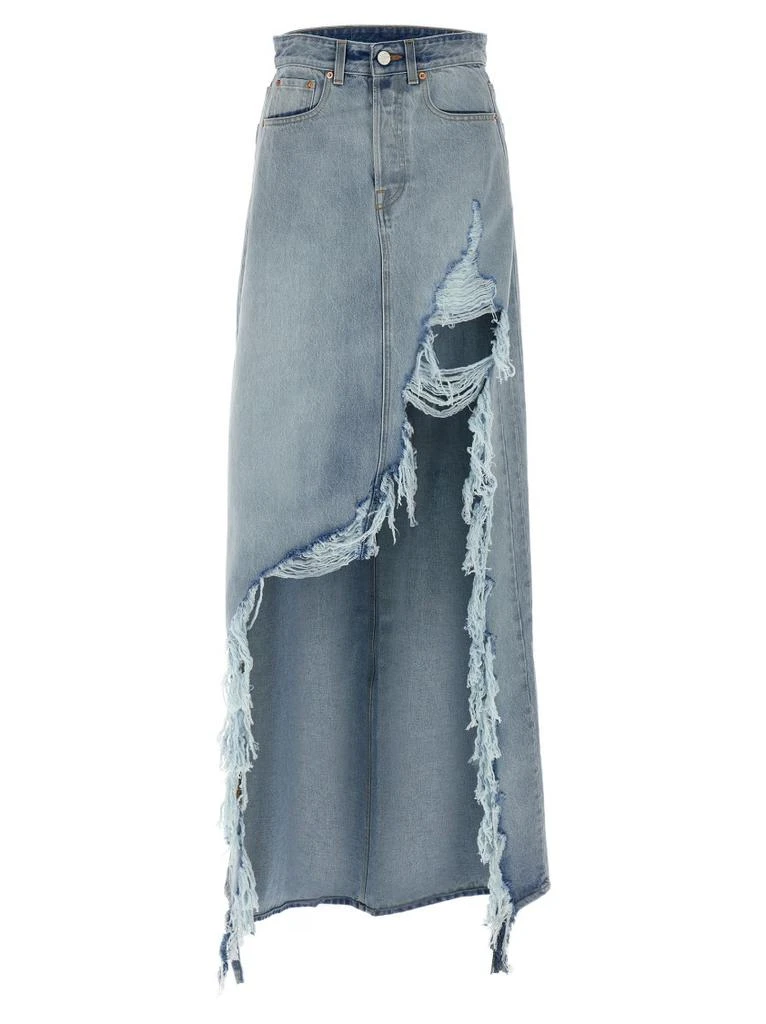 商品Vetements|'Destroyed Denim Maxi Skirt' Skirt,价格¥6393,第1张图片