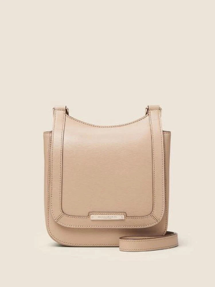 商品DKNY|Medium Flap Sutton Leather Saddle Crossbody,价格¥1030,第1张图片