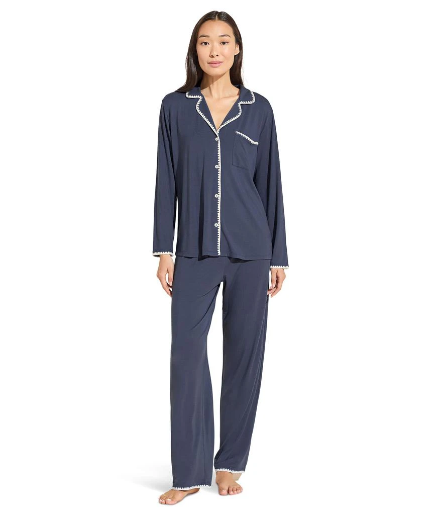商品Eberjey|Frida - The Whip Stitch Long PJ Set,价格¥1266,第1张图片