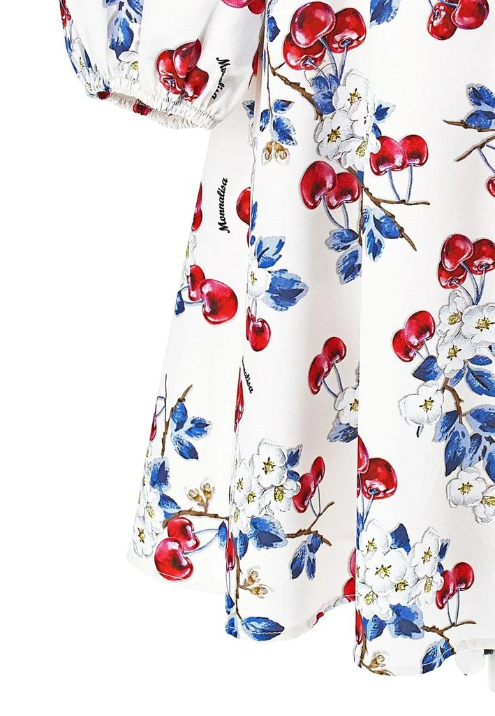 商品MONNALISA|Monnalisa Floral-Printed Puff-Sleeved Crewneck Dress,价格¥1400,第4张图片详细描述