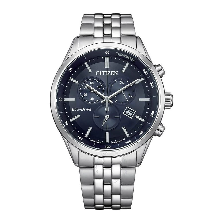 商品Citizen|Chronograph Eco-Drive Blue Dial Men's Watch AT2570-56L,价格¥1534,第1张图片