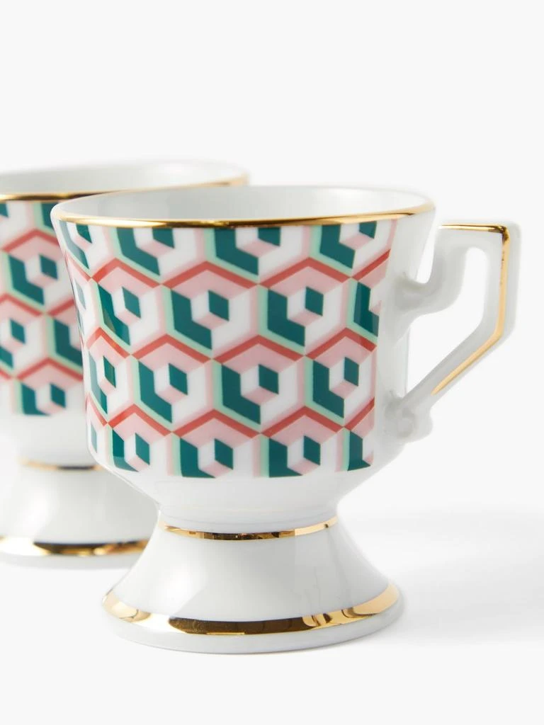 商品LA DOUBLE J|Set of two Cubi-print porcelain espresso cups,价格¥834,第5张图片详细描述