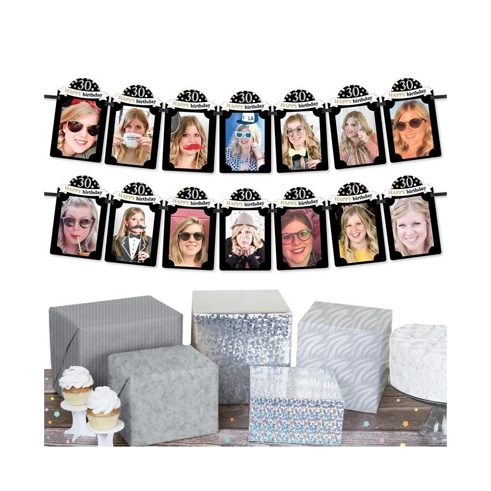 商品Big Dot of Happiness|Adult 30th Birthday - Gold - DIY Party Decor - Picture Display - Photo Banner,价格¥119,第3张图片详细描述