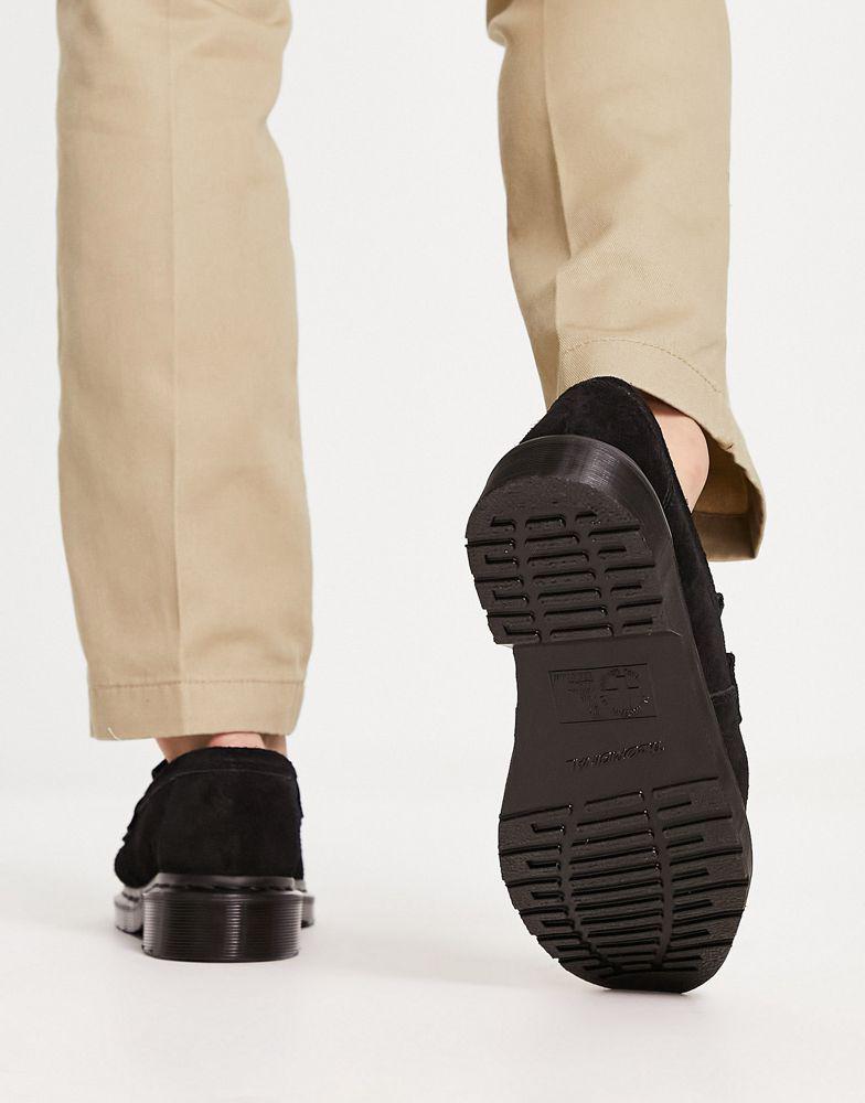 Dr Martens Adrian mono tassel loafers in black suede商品第2张图片规格展示