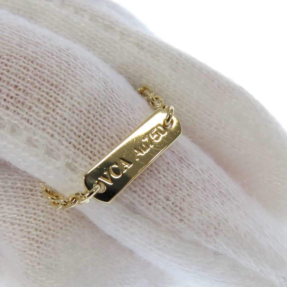 Van Cleef & Arpels Vintage Alhambra 18K Yellow Gold Carnelian Necklace商品第6张图片规格展示