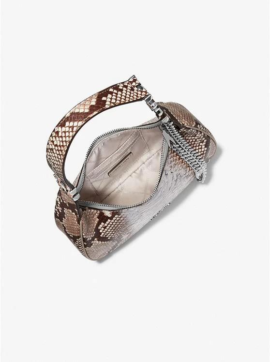 商品Michael Kors|Piper Small Two-Tone Snake Embossed Leather Shoulder Bag,价格¥851,第2张图片详细描述
