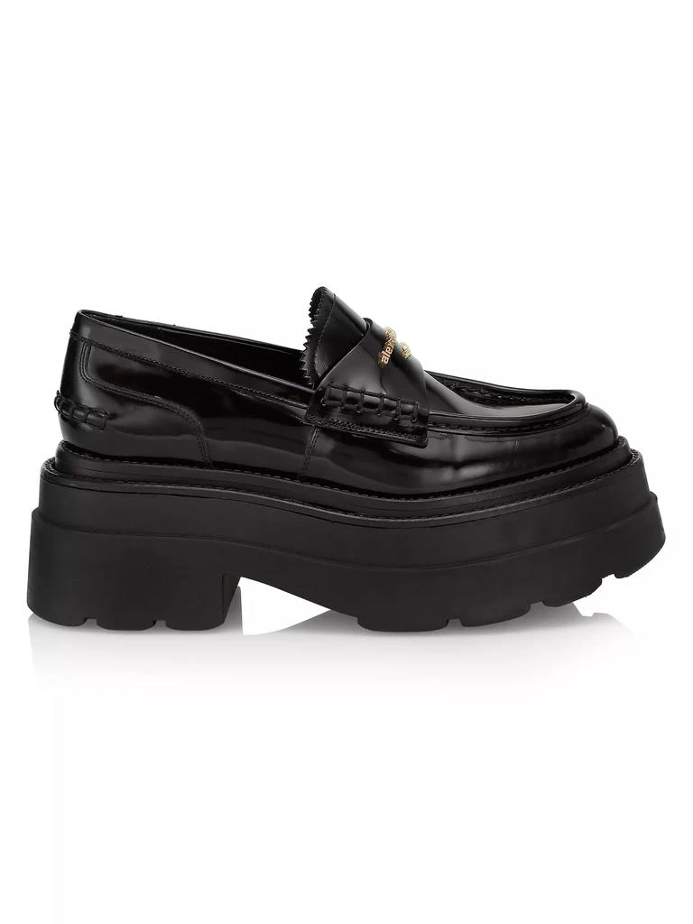 商品Alexander Wang|Carter Leather Platform Loafers,价格¥5221,第1张图片