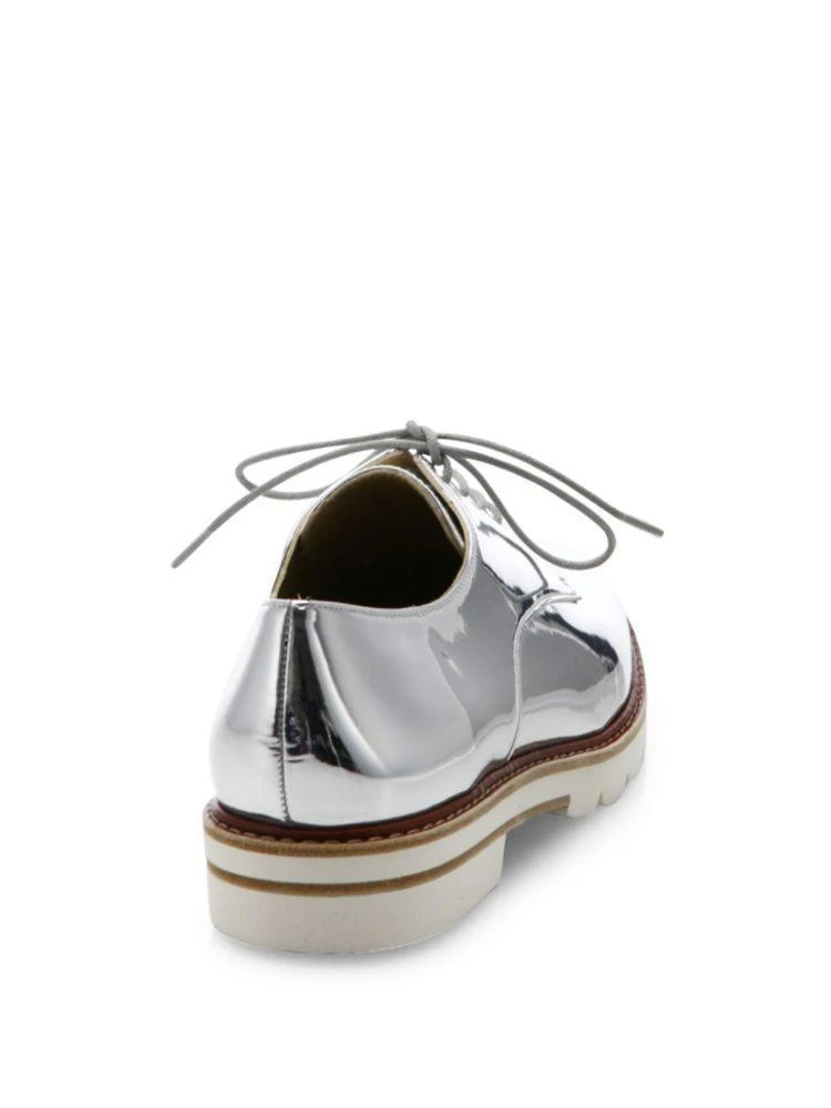 商品Stuart Weitzman|Metro Metallic Leather Oxfords,价格¥1597,第2张图片详细描述