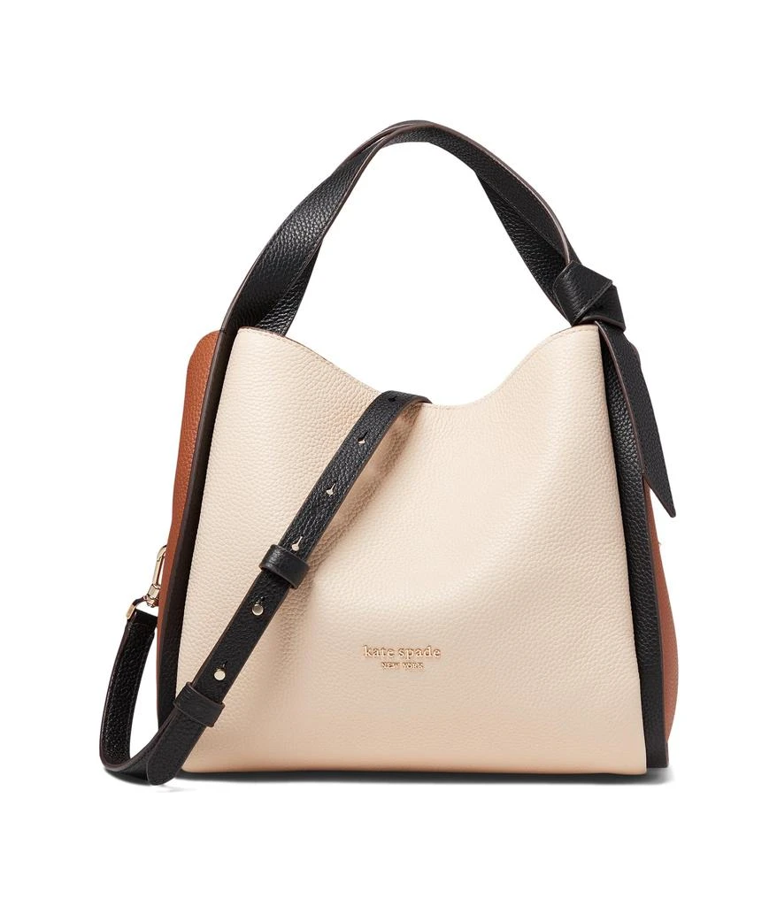 商品Kate Spade|Knott Color-Blocked Pebbled Leather Medium Crossbody Tote,价格¥2603,第1张图片