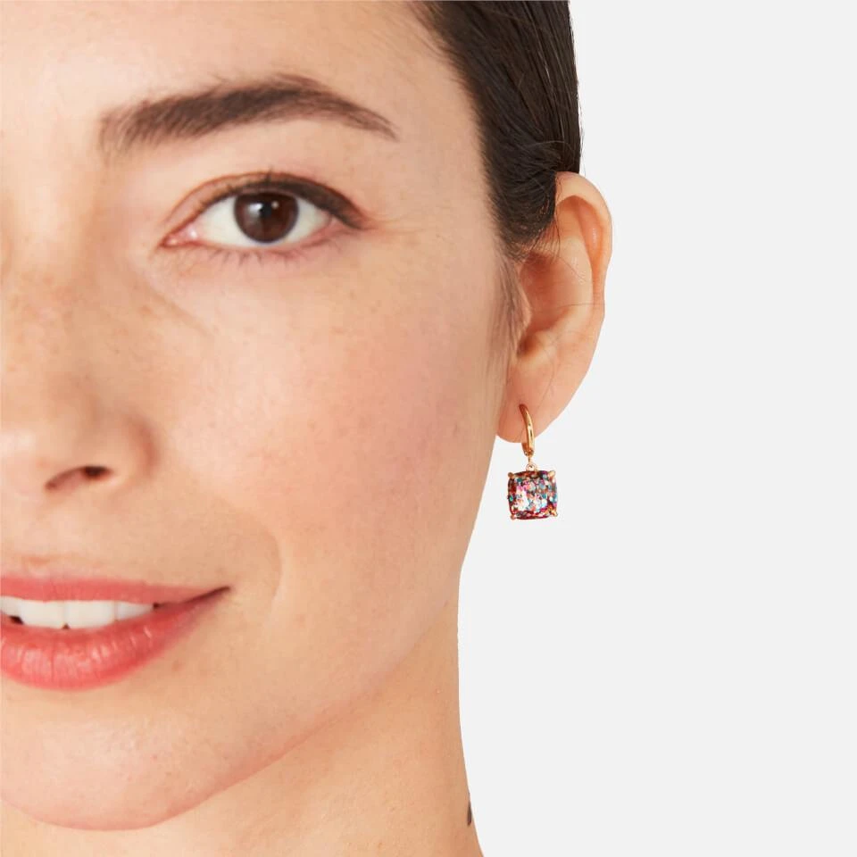 商品Kate Spade|Kate Spade Mini Gold-Plated Resin Hoop Earrings,价格¥367,第2张图片详细描述