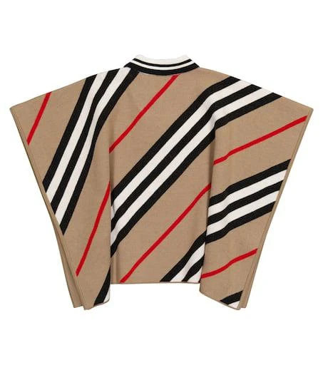 商品Burberry|Icon Stripe 羊毛混纺披肩,价格¥3104,第4张图片详细描述