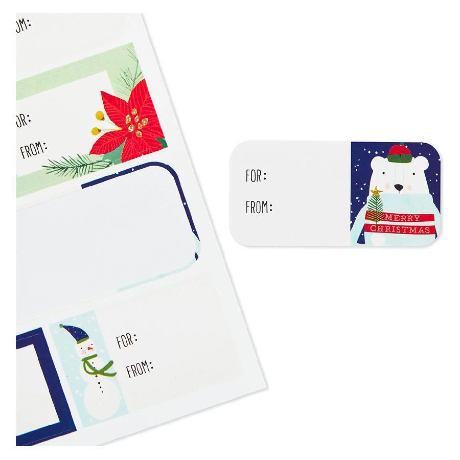 商品Hallmark|Holiday Gift Tag Stickers (Classic Christmas),价格¥25,第4张图片详细描述