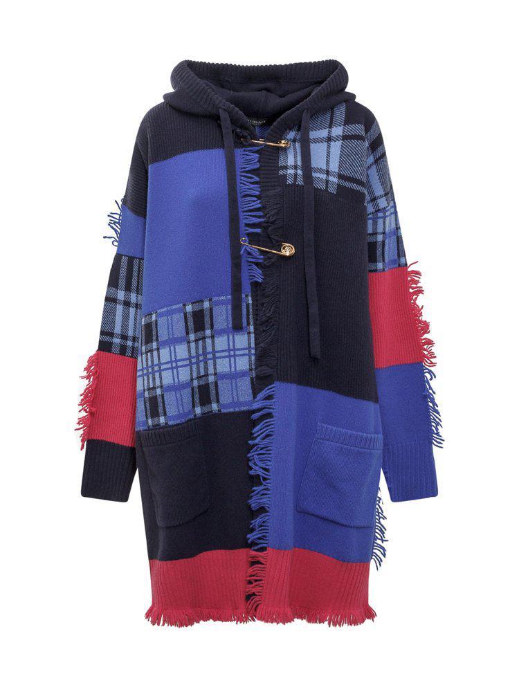 商品Versace|Versace Tartan Patterned Knitted Jacket,价格¥6914,第1张图片