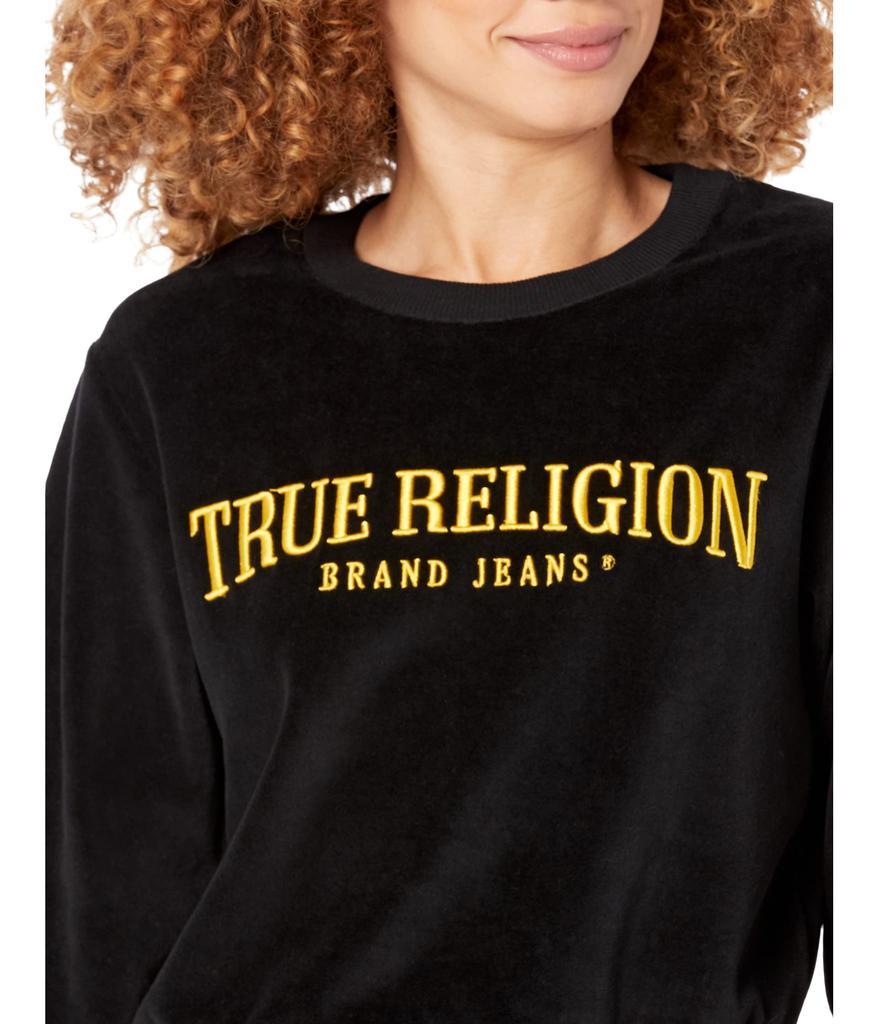 商品True Religion|Velvet Shrunken Sweatshirt,价格¥559,第5张图片详细描述