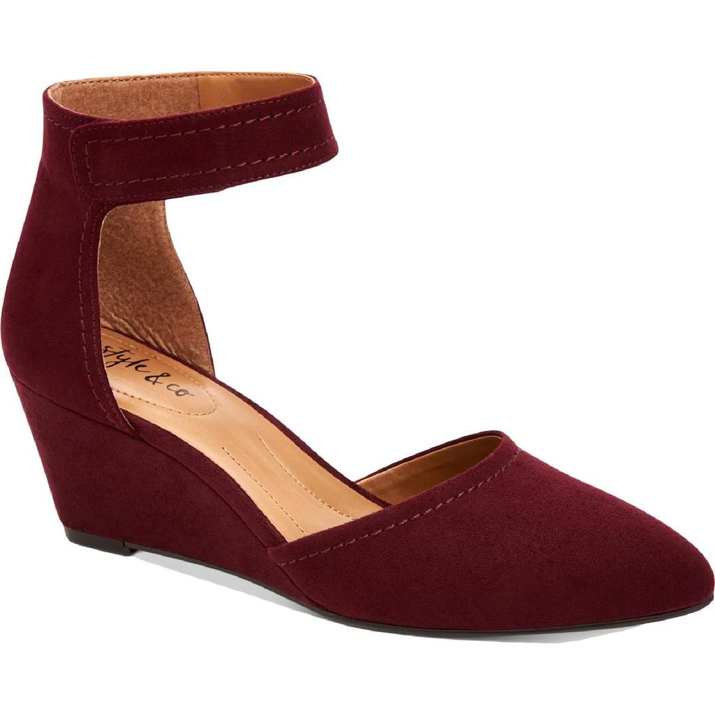 商品Style & Co|Style & Co. Womens Yarah Ankle Strap Wedge Heels,价格¥130,第1张图片