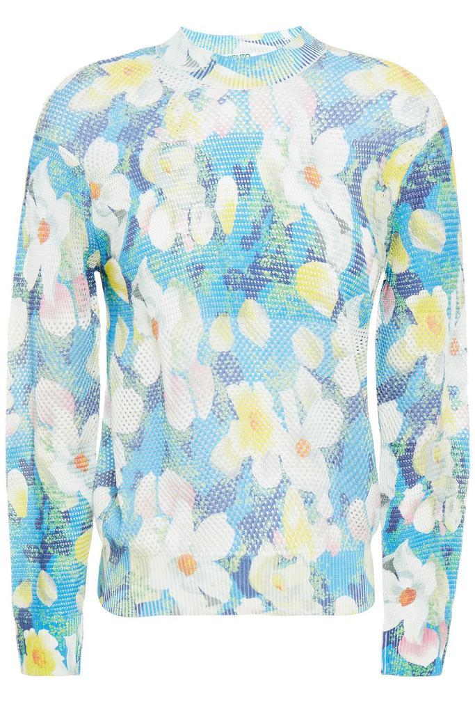 商品Kenzo|Floral-print pointelle-knit cotton-blend sweater,价格¥1243,第1张图片
