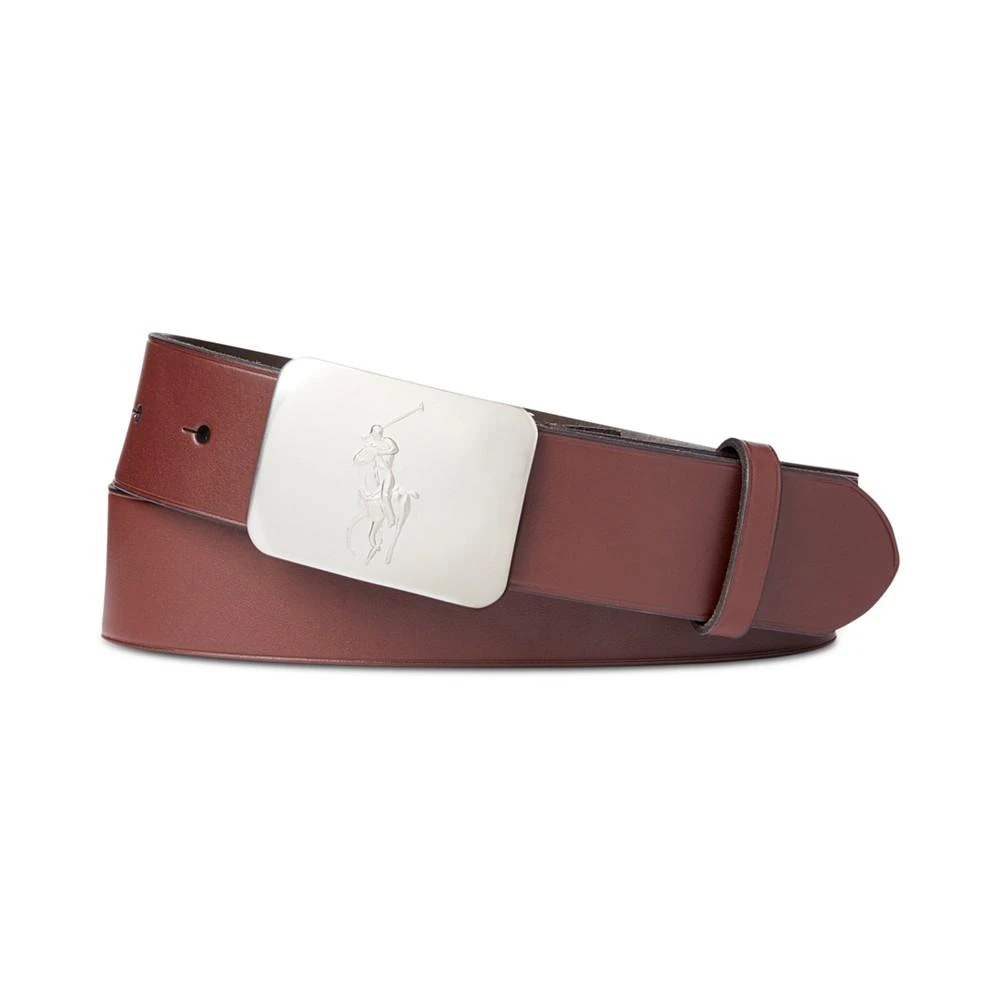 商品Ralph Lauren|Men's Pony-Plaque Leather Belt,价格¥313,第1张图片