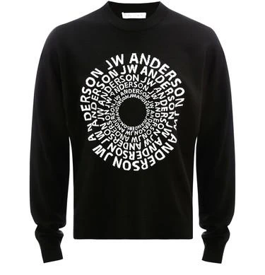 商品JW Anderson|旋涡状徽标圆领针织套衫,价格¥2160,第1张图片