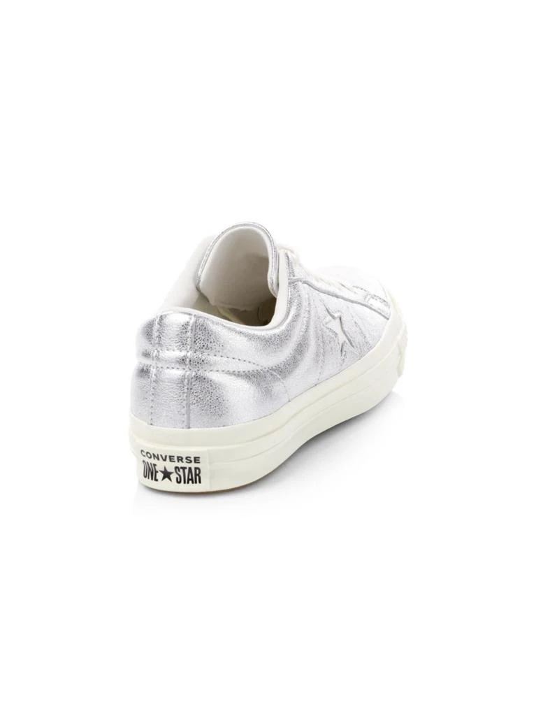 商品Converse|Converse - One Star Metallic Leather Sneakers,价格¥175,第3张图片详细描述