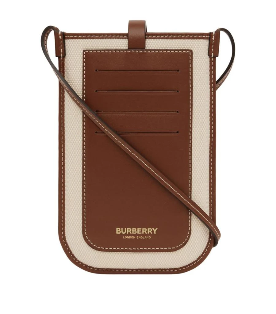 商品Burberry|Canvas Logo Cross-Body Phone Case,价格¥3961,第3张图片详细描述