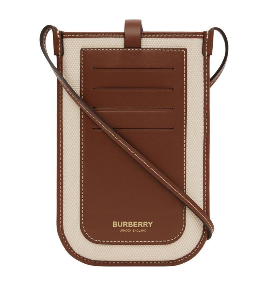 商品Burberry|Canvas Logo Cross-Body Phone Case,价格¥3655,第5张图片详细描述