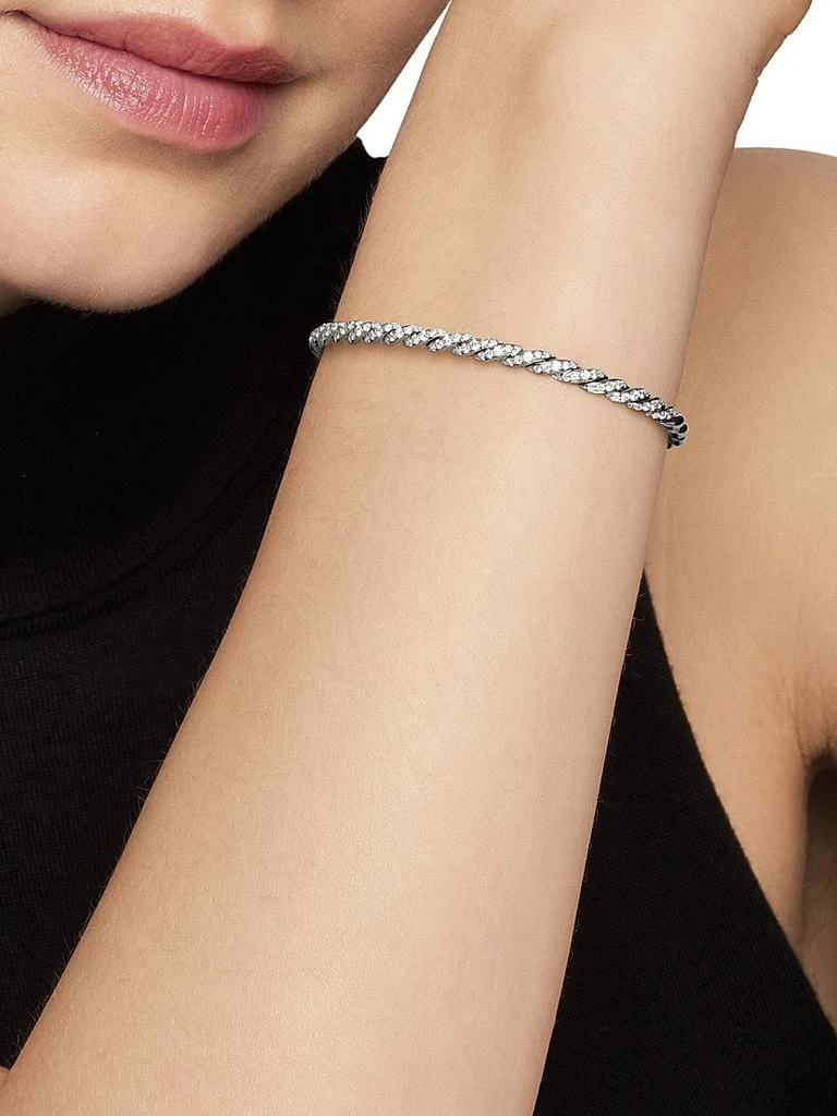 商品David Yurman|Sculpted Cable Flex Bracelet in 18K White Gold,价格¥50962,第3张图片详细描述