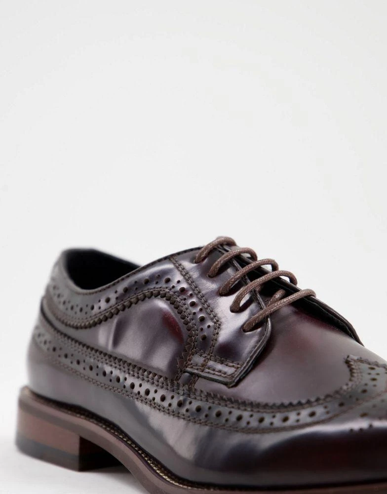 商品Gianni Feraud|Gianni Feraud patent brogue in burnt red,价格¥419,第3张图片详细描述