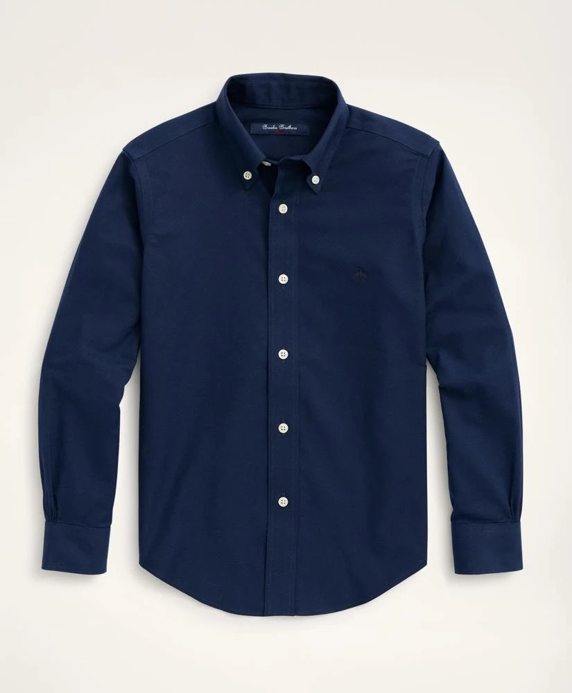 商品Brooks Brothers|Boys Non-Iron Stretch Cotton Oxford Sport Shirt,价格¥576,第1张图片详细描述