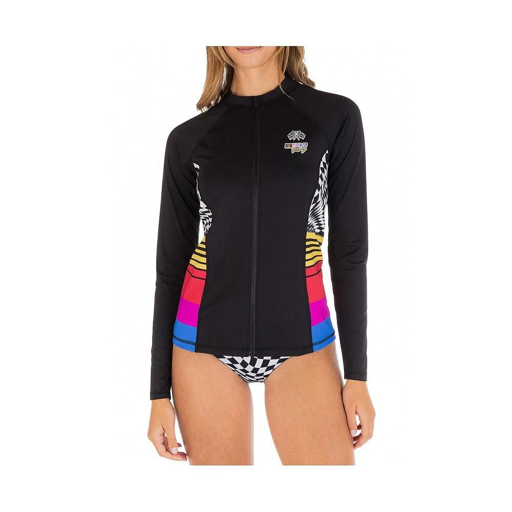 商品Hurley|Women's Black NASCAR Color Blocked Rashguard Full-Zip Jacket,价格¥411,第1张图片