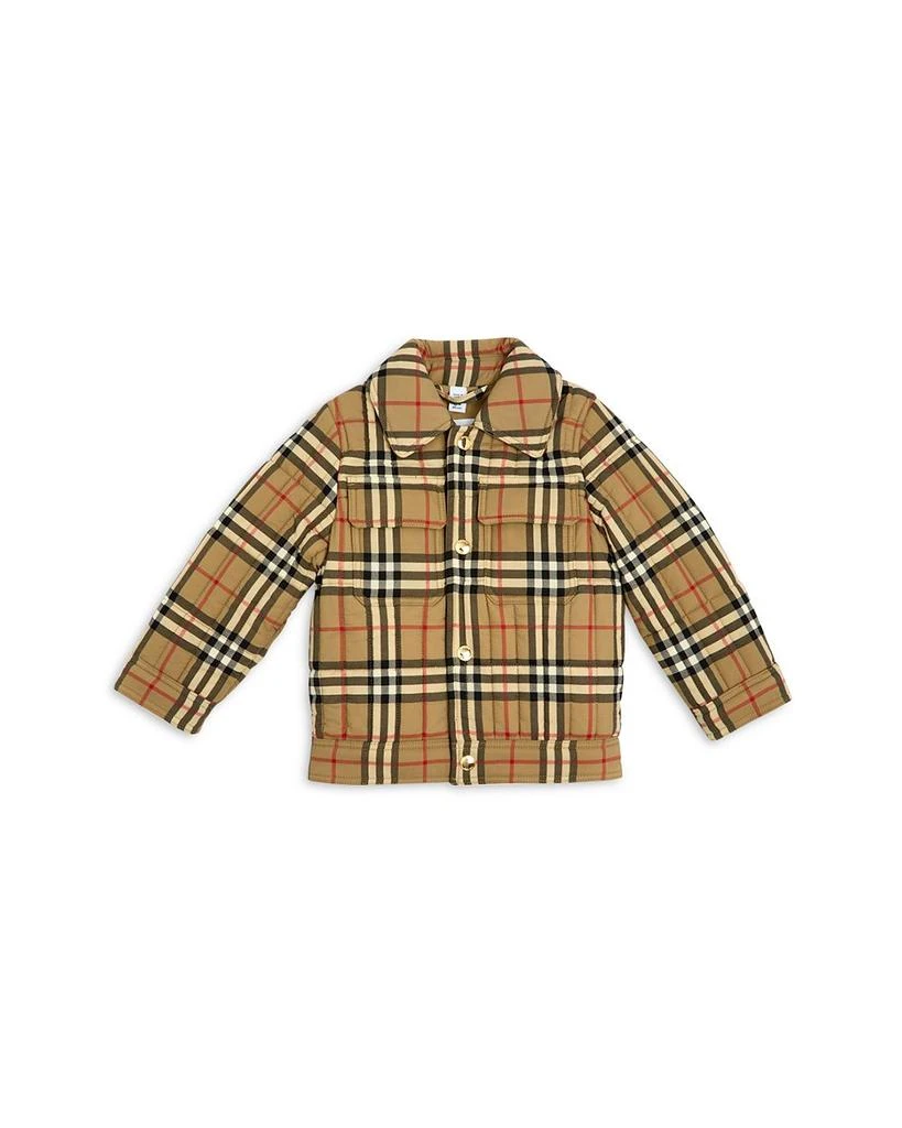 商品Burberry|Boys' Gideon Check Quilted Jacket - Baby, Little Kid,价格¥5104,第1张图片