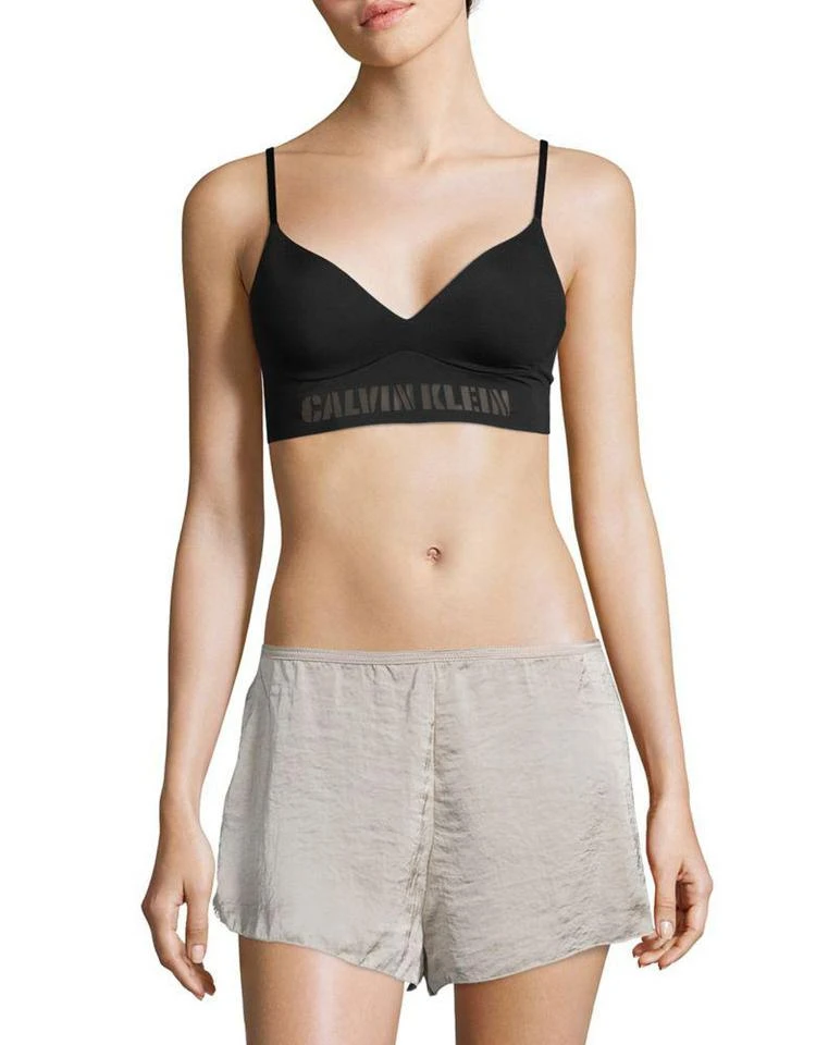 商品Calvin Klein|Laser Triangle Cotton Bralette,价格¥333,第1张图片