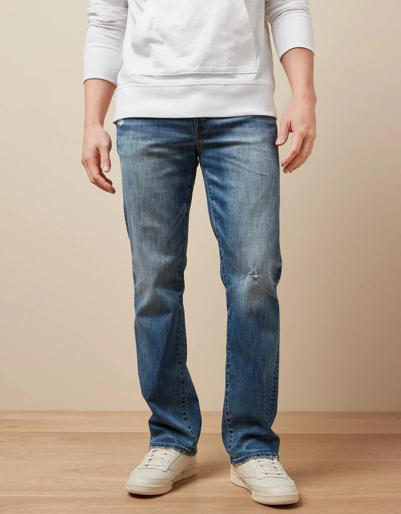 商品AE|AE AirFlex+ Distressed Original Bootcut Jean,价格¥153,第1张图片