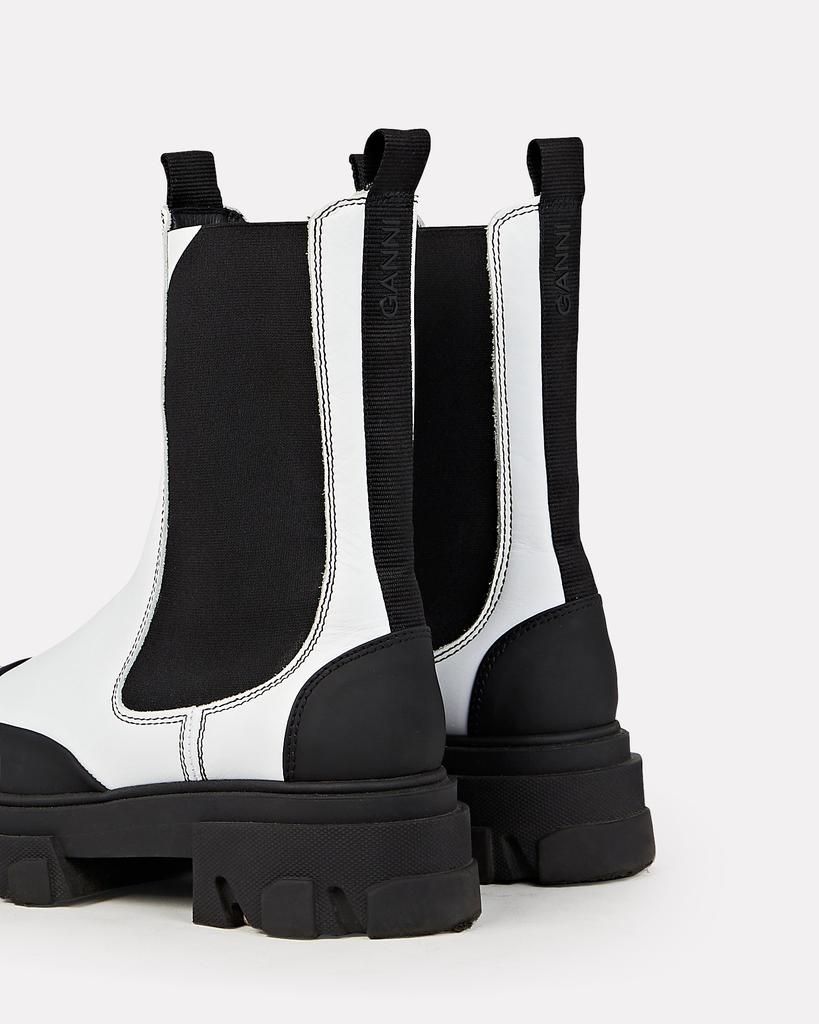 Ganni Leather Lug Sole Combat Boots商品第3张图片规格展示