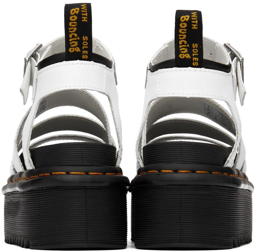 商品Dr. Martens|White Blaire Quad Platform Sandals,价格¥889,第4张图片详细描述