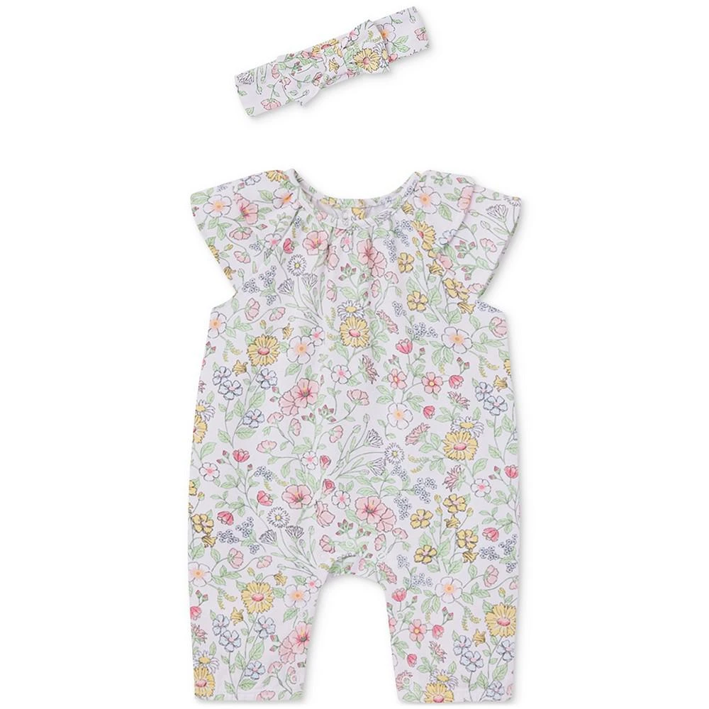商品Little Me|Baby Girls Wildflower Jumpsuit and Headband, 2 Piece Set,价格¥150,第1张图片