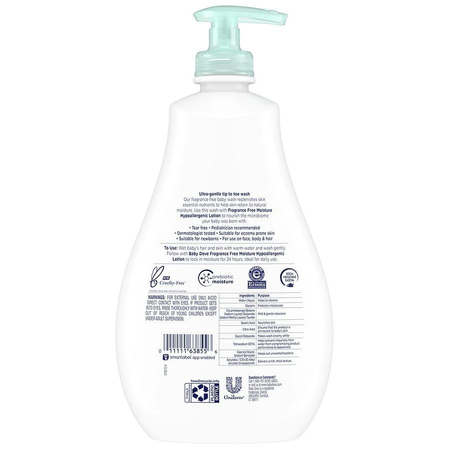 商品Dove|Baby Wash Moisture Fragrance Free,价格¥64,第2张图片详细描述