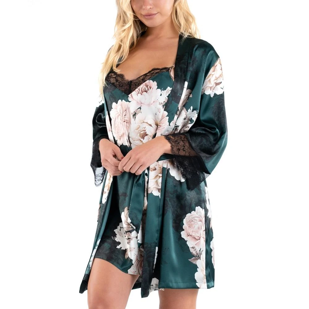 商品Linea Donatella|Women's Aribella 2-Pc. Floral Robe & Chemise Set,价格¥232,第3张图片详细描述