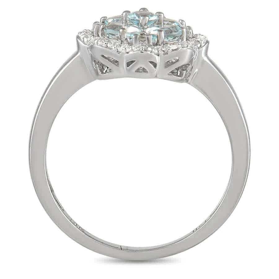 商品LB Exclusive|14K White Gold 0.18ct Diamond and Aquamarine Ring,价格¥4388,第2张图片详细描述