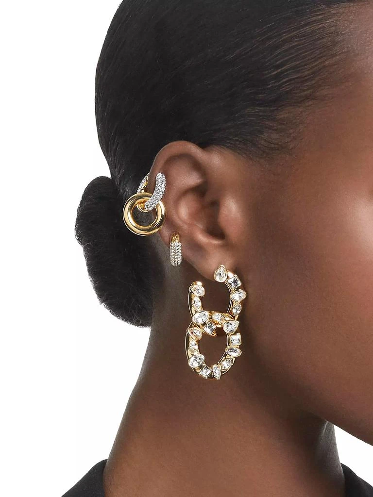 商品Swarovski|Dextera Goldtone & Crystal Hoop Earrings,价格¥1417,第4张图片详细描述