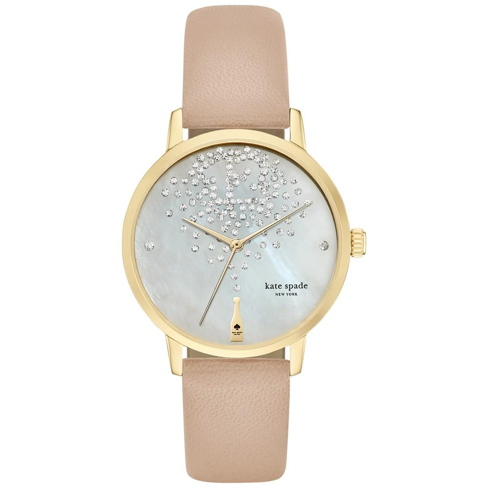 商品Kate Spade|Women's Metro Tan Vachetta Leather Strap Watch 34mm KSW1015,价格¥748,第1张图片