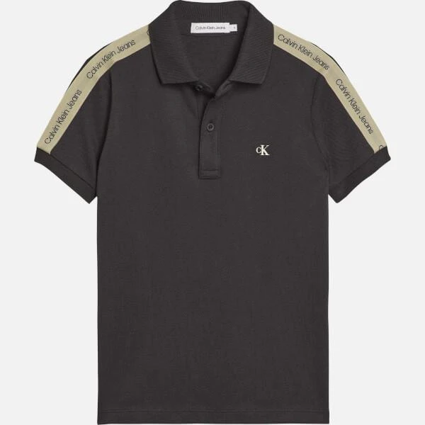 商品Calvin Klein|Calvin Klein Boys' Logo Tape Cotton-Blend Piqué Polo Shirt,价格¥278,第1张图片详细描述