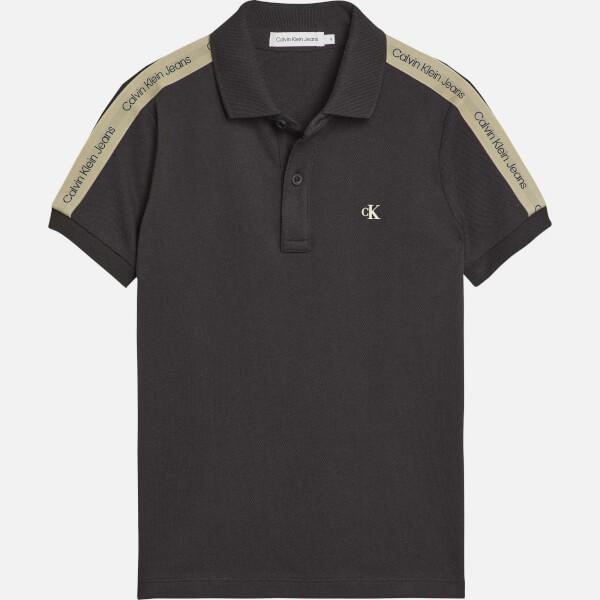 商品Calvin Klein|Calvin Klein Boys' Logo Tape Cotton-Blend Piqué Polo Shirt,价格¥288,第3张图片详细描述