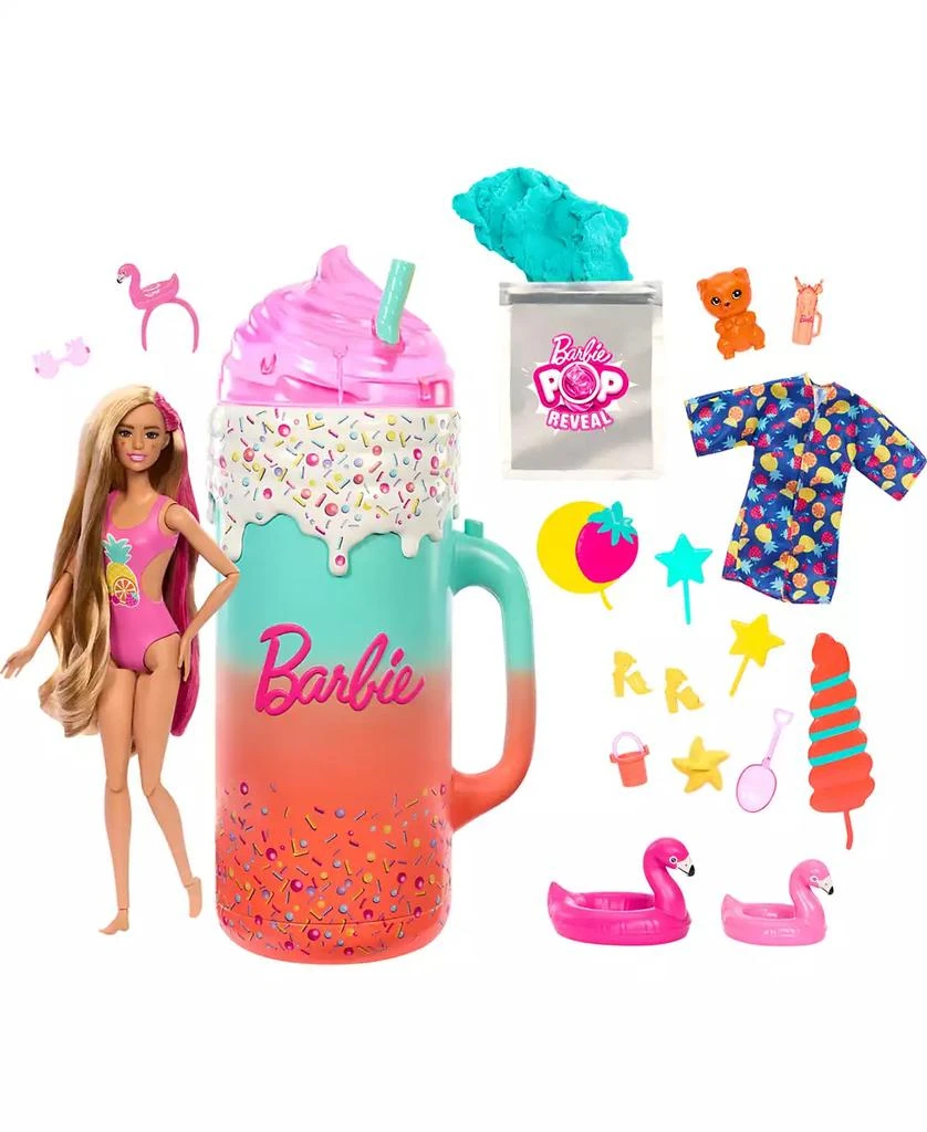 商品Barbie|Pop Reveal Rise and Surprise Gift Set with Scented Doll, Squishy Scented Pet and More, 15 Plus Surprises,价格¥225,第1张图片