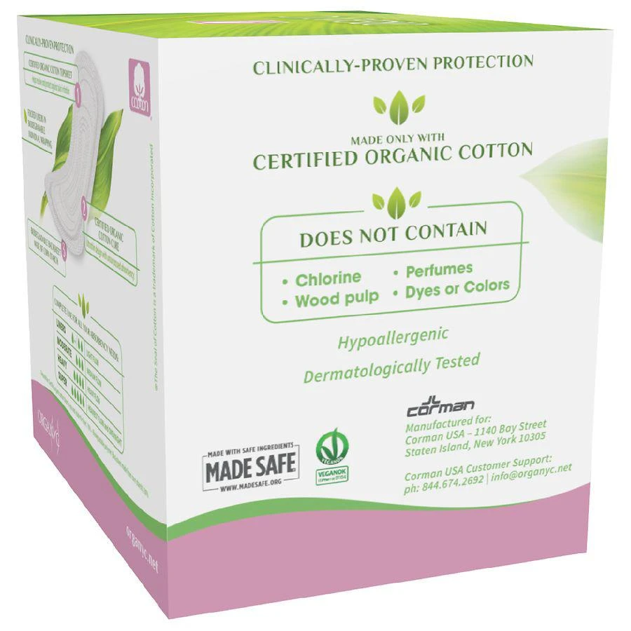 商品ORGANYC|100% Certified Organic Cotton Panty Liner Light Flow/ Folded,价格¥32,第5张图片详细描述