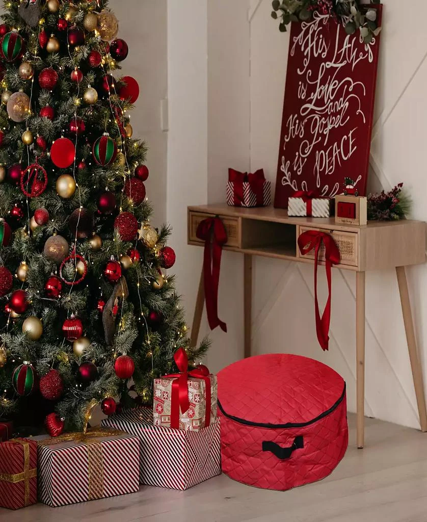 商品Northlight|2 in 1 Quilted Zip Up Christmas Garland and Wreath Storage Bag,价格¥697,第3张图片详细描述